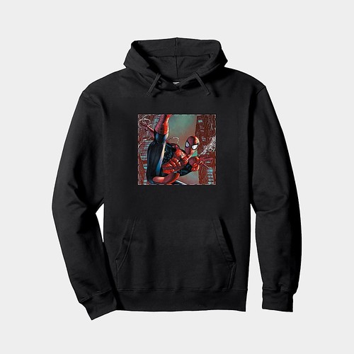 Felpa con cappuccio spiderman - cappuccio,